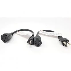 1 ft. 16 AWG Heavy-Duty AC Power Extension Cord UL Approved in Black (2-Pack) by Micro Connectors, Inc -Revo Shop black micro connectors inc general purpose cords m05 113epr 2p 4f 1000