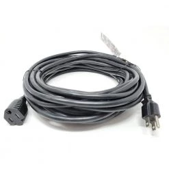 50 ft. 14 AWG Outdoor Power Extension Heavy-Duty Cable, NEMA 5-15P to NEMA 5-15R by Micro Connectors, Inc