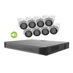 Ultra HD Commercial Grade Audio Capable 16-Channel 4TB NVR Surveillance System with 8 4K Cameras and True WDR by Revo