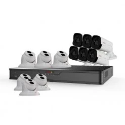 Ultra HD 16-Channel 4TB NVR Surveillance System with 12 4 Megapixel Cameras and Night Vision by Revo