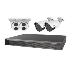 Ultra Commercial Grade 8-Channel 4K 2TB Smart NVR Surveillance System with 4 4K 8MP Indoor/Outdoor Cameras by Revo