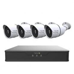 Hybrid 8-Channel 1080p 1TB Smart DVR Security Camera System with 4 Wired Indoor/Outdoor IR Bullet Cameras by Revo