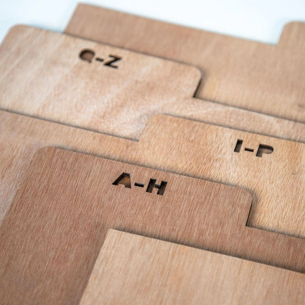 A-Z Wood Dividers for Crate in Natural by Crosley 3 A-Z Wood Dividers for Crate in Natural by Crosley - Image 3