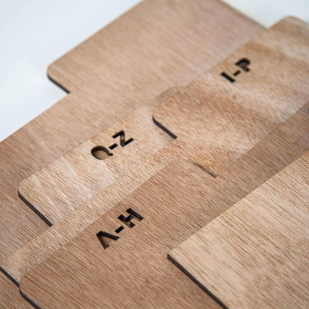 A-Z Wood Dividers for Crate in Natural by Crosley 2 A-Z Wood Dividers for Crate in Natural by Crosley - Image 2