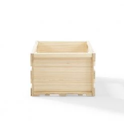 Record Storage Crate in Natural by Crosley -Revo Shop crosley audio accessories ac1050a na 1f 1000