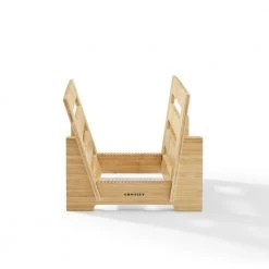 Record Storage Display Stand in Bamboo by Crosley