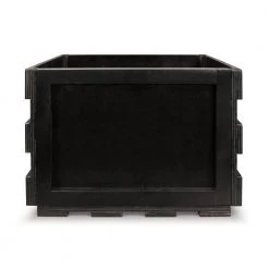 Record Storage Crate in Black by Crosley -Revo Shop crosley electronics cleaning care ac1004a bk 1f 1000