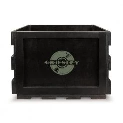 Record Storage Crate in Black by Crosley