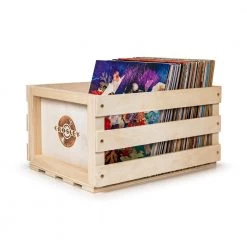 Record Storage Crate in Natural by Crosley -Revo Shop crosley electronics cleaning care ac1004a na 4f 1000