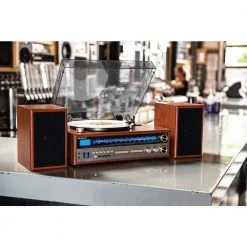 1975T Shelf System in Walnut by Crosley -Revo Shop crosley record players turntables cr6038b wa 76 1000