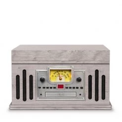 Musician Entertainment Center in Gray by Crosley -Revo Shop crosley record players turntables cr704b gy 4f 1000