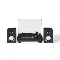 Turntable and Speaker Kit in Black by Crosley