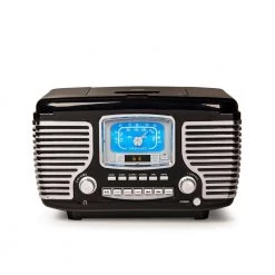 Corsair Radio Cd Player in Black by Crosley