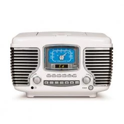Corsair Radio Cd Player in White by Crosley