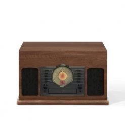 Burton Entertainment Center in Walnut by Crosley 9 Burton Entertainment Center in Walnut by Crosley -Revo Shop crosley stereo systems cr7011a wa 4f 1000