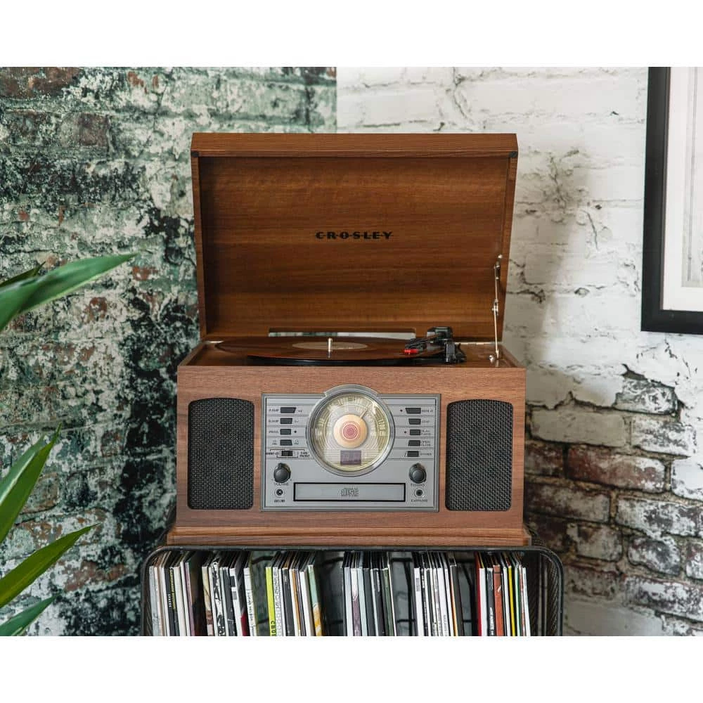 Burton Entertainment Center in Walnut by Crosley 7 Burton Entertainment Center in Walnut by Crosley - Image 7