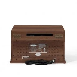 Burton Entertainment Center in Walnut by Crosley 12 Burton Entertainment Center in Walnut by Crosley -Revo Shop crosley stereo systems cr7011a wa fa 1000