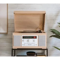 Haydn Entertainment Center in Natural by Crosley -Revo Shop crosley stereo systems cr7018a na 76 1000