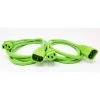 6 ft. 18 AWG AC Power Extension Cord UL Approved C13 to C14 in Green (2 per Box) by Micro Connectors, Inc