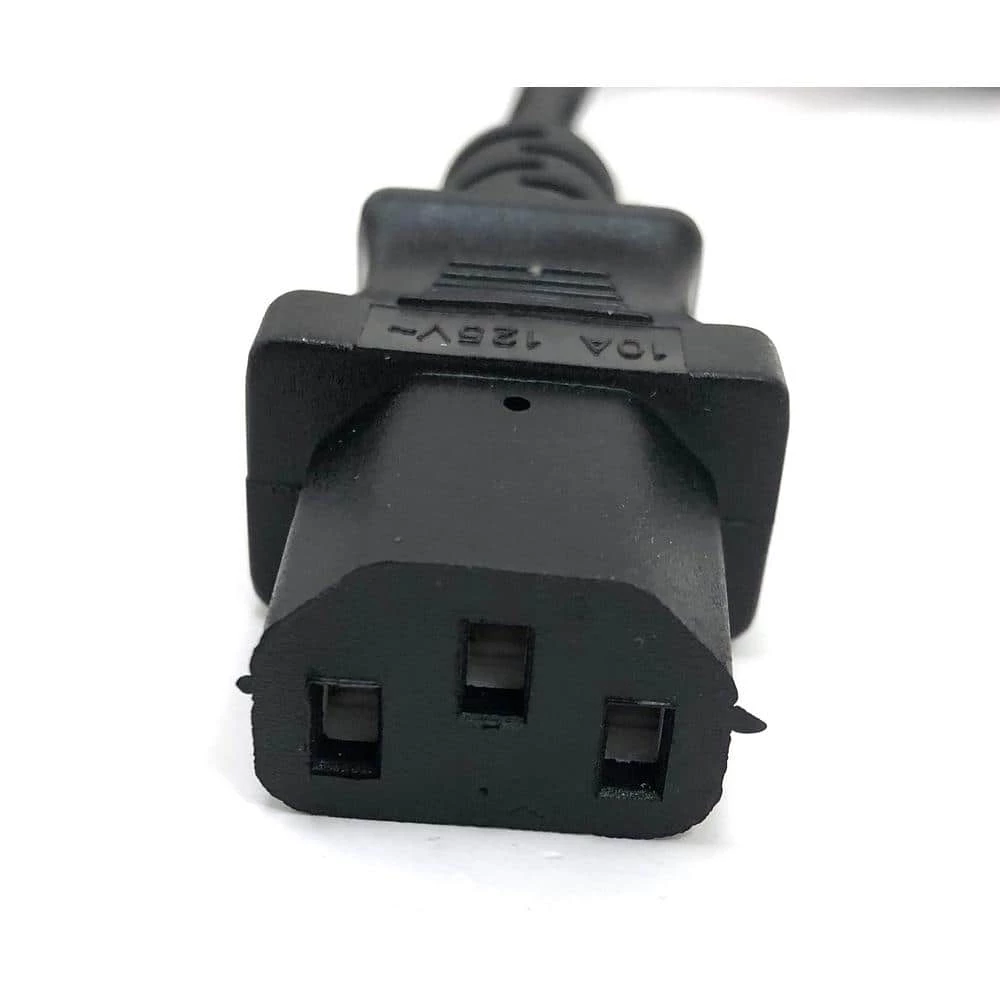 6 ft. NEMA 5-15P to C13 Universal AC Power Cord, UL Approved 18AWG/3 Conductors- Black (2 per Box) by Micro Connectors, Inc 3 6 ft. NEMA 5-15P to C13 Universal AC Power Cord, UL Approved 18AWG/3 Conductors- Black (2 per Box) by Micro Connectors, Inc - Image 3