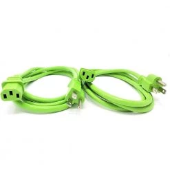 6 ft. UL Approved 18 AWG 10 Amp Power Cord (NEMA 5-15P/C13) Green (2-Pack) by Micro Connectors, Inc -Revo Shop micro connectors inc appliance extension cords m05 113ulg 2p 4f 1000