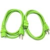 6 ft. UL Approved 18 AWG 10 Amp Power Cord (NEMA 5-15P/C13) Green (2-Pack) by Micro Connectors, Inc
