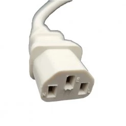 6 ft. 18AWG/3-Conductors White Universal AC Power Cord (NEMA 5-15P to C13) (2-Pack) by Micro Connectors, Inc -Revo Shop micro connectors inc appliance extension cords m05 113ulwh 2p 1f 1000