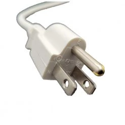 6 ft. 18AWG/3-Conductors White Universal AC Power Cord (NEMA 5-15P to C13) (2-Pack) by Micro Connectors, Inc -Revo Shop micro connectors inc appliance extension cords m05 113ulwh 2p 4f 1000