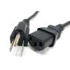 3 ft. 18AWG/3-Conductors Black Universal AC Power Cord (NEMA 5-15P to C13) (2-Pack) by Micro Connectors, Inc