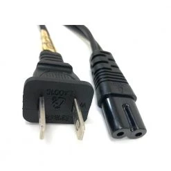 6 ft. 18AWG 2-Prong Notebook/TV/ Power Cord, UL Approved (2 per box) by Micro Connectors, Inc