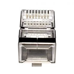 Cat6 Modular Shielded Plug Stranded Wire 50U, with Load Bar (100-Pack) by Micro Connectors, Inc -Revo Shop micro connectors inc cable connectors c20 088l6s 100 1f 1000