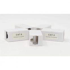 Cat6 Ethernet Coupler UL Listed in White (5-Pack) by Micro Connectors, Inc