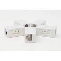 Cat6 Ethernet Coupler UL Listed in White (5-Pack) by Micro Connectors, Inc -Revo Shop micro connectors inc cable connectors c20 110l6w 5 fa 1000
