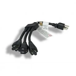 30 in. 1-to-3 Heavy-Duty 14 AWG Power Cord Splitter (NEMA 5-15P to NEMA 5-15R x 3) by Micro Connectors, Inc -Revo Shop micro connectors inc cable splitters signal amplifiers m05 113yul 30 1f 1000