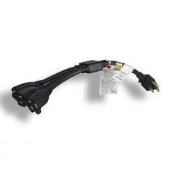 30 in. 1-to-3 Heavy-Duty 14 AWG Power Cord Splitter (NEMA 5-15P to NEMA 5-15R x 3) by Micro Connectors, Inc -Revo Shop micro connectors inc cable splitters signal amplifiers m05 113yul 30 44 1000
