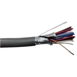 25 ft. 24 AWG/25 Conductors Gray Stranded Shielded RS-232 Cable by Micro Connectors, Inc