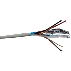 100 ft. 24 AWG/4 Conductors Gray Stranded Shielded RS-232 Cable by Micro Connectors, Inc
