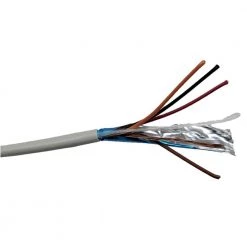 50 ft. 24 AWG/4 Conductors Gray Stranded Shielded RS-232 Cable by Micro Connectors, Inc -Revo Shop micro connectors inc data cables m110 4c24g 50 4f 1000