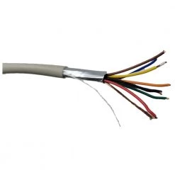 50 ft. 24 AWG/9 Conductors Gray Stranded Shielded RS-232 Cable by Micro Connectors, Inc