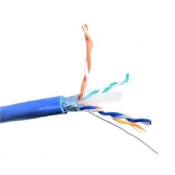 Micro Connectors 1000 ft. Blue Solid Shielded (STP) CAT6 Outdoor UV Resistant Bulk Ethernet Cable by Micro Connectors, Inc