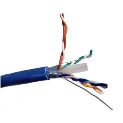 1000 ft. CAT6 Shielded Blue Solid Copper Bulk Ethernet Cable with Universal Shielded RJ45 Connectors (20-Pack) by Micro Connectors, Inc