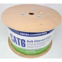 1000 ft. White 23 AWG Solid Shielded CAT6 UV Resistant Bulk Ethernet Cable by Micro Connectors, Inc -Revo Shop micro connectors inc data cables tr4 560w out 1f 1000