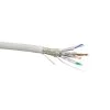 500 ft. Cat7 23AWG/8-Conductors Solid and Shielded (S/FTP) Bulk Ethernet White Cable CMR Riser-Rated by Micro Connectors, Inc