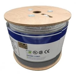 500 ft. Cat7 23AWG/8-Conductors Solid and Shielded (S/FTP) Bulk Ethernet White Cable CMR Riser-Rated by Micro Connectors, Inc -Revo Shop micro connectors inc data cables tr4 580srwh 500 fa 1000