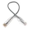 1 ft. 28 AWG Ultra Slim CAT 6-Patch Cables, Gray (5 per Box) by Micro Connectors, Inc