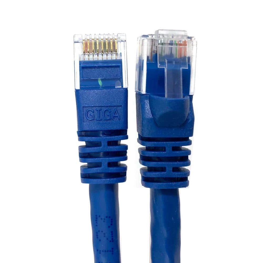 1 ft. Blue Cat6 Molded Snagless RJ45 UTP Networking Patch Cable (50-Pack) by Micro Connectors, Inc 1 1 ft. Blue Cat6 Molded Snagless RJ45 UTP Networking Patch Cable (50-Pack) by Micro Connectors, Inc