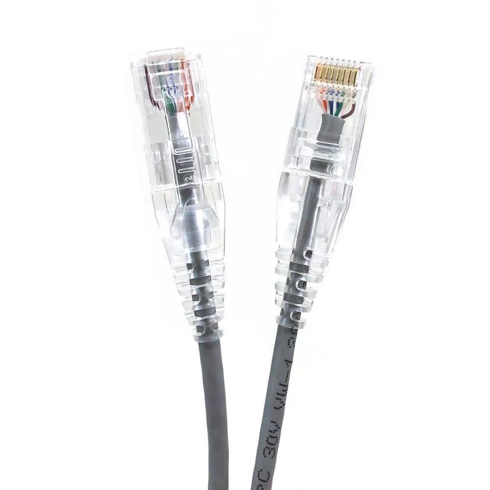 25 ft. 28 AWG Ultra Slim CAT6 RJ45 Unshielded Twisted Pair Patch Cable, Gray by Micro Connectors, Inc 1 25 ft. 28 AWG Ultra Slim CAT6 RJ45 Unshielded Twisted Pair Patch Cable, Gray by Micro Connectors, Inc
