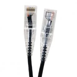 25 ft. 28AWG Ultra Slim CAT 6 RJ45 Unshielded Twisted Pair Patch Cable, Black by Micro Connectors, Inc