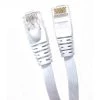 25 ft. Flat White RJ45 CAT 6 Unshielded Twisted Pair Patch Cable by Micro Connectors, Inc