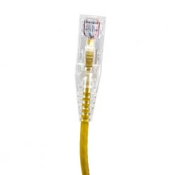 25 ft. 28 AWG Ultra Slim CAT6 RJ45 Unshielded Twisted Pair Patch Cable, Yellow by Micro Connectors, Inc -Revo Shop micro connectors inc ethernet cables e08 025y slim 1f 1000